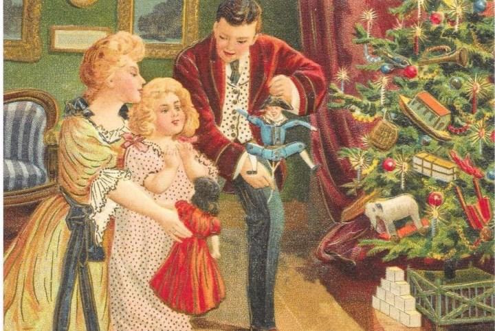 Рождественская открытка начала 1900-х годов