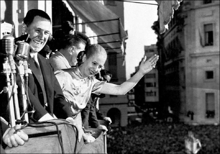 Фото: Хуан Перон, президент Аргентины (1946-1955, 1973-1974), и его жена Эва